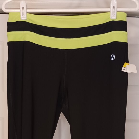 #349 3/$18 - Vogo Athletica Black/Yellow Leggings Size Medium - Picture 4 of 5